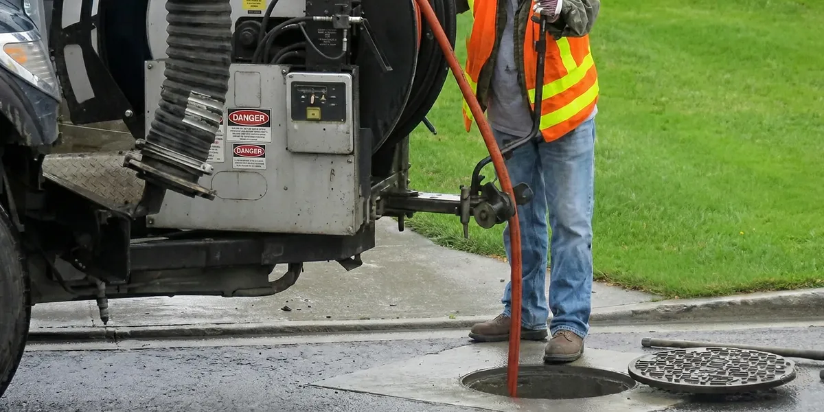 sewage clean up professionals using industrial equipment to remove contaminated wastewater in Pittsburgh, PA